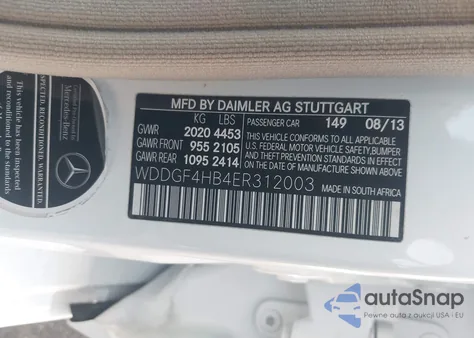 2014 Mercedes-Benz C-Class C 250 Sport z USA, uszkodzony, nr VIN WDDGF4HB4ER312003